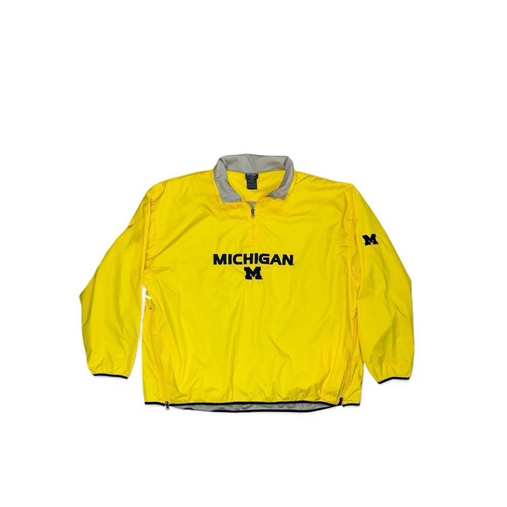 VTG Michigan Wolverines Quarter-Zip Windbreaker Jacket - Pro Edge - Men’s XXL